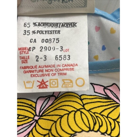 Vintage 1984 Toddler Cabbage Patch Kids CPK Bib school Apron Art Paint size 2-3 - Picture 7 of 16